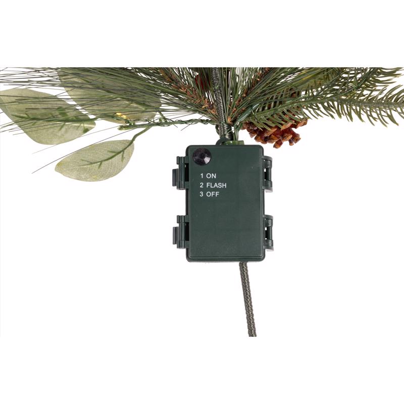 Celebrations LED Holiday Pine and Berry Spray Set of 3 Stem 24 in.