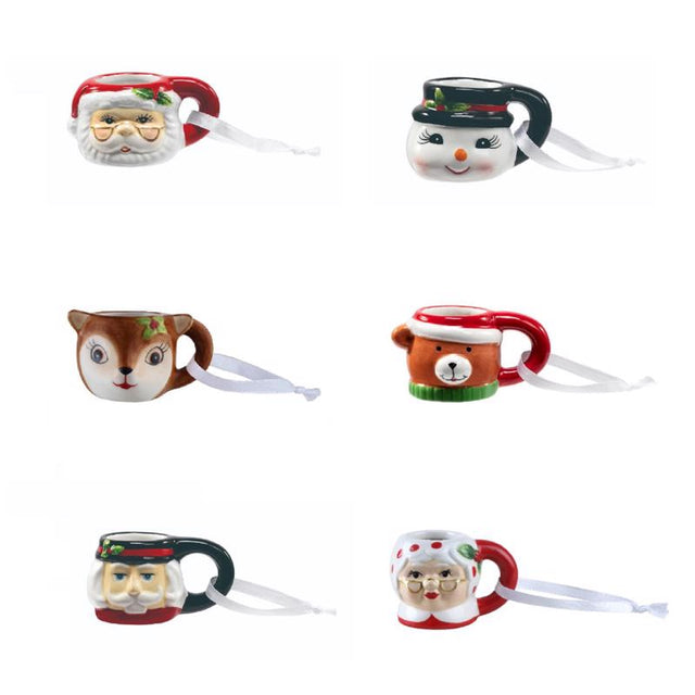 Mr. Christmas Assorted Snowman, Mrs. Claus, Santa, Teddy Bear, Reindeer, Nutcracker Ornaments 1.5 in