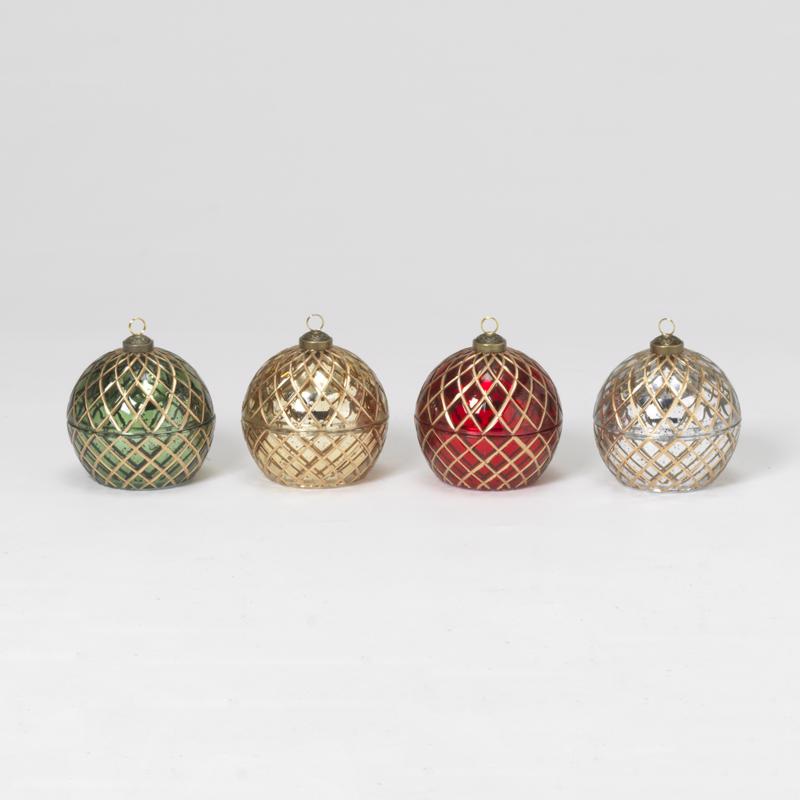 Gerson Glass Ornament LED Wax Candle