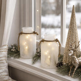 Gerson Lighted Holiday Glass Lantern 7.25 in.