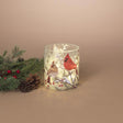Gerson Lighted Glass Holiday Cardinal Luminary 5 in.