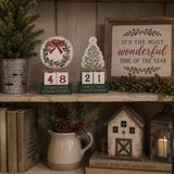 Gerson Wooden Christmas Countdown Calendar Table Decor
