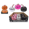 Fun World 3.25 in. Mirror Pumpkin Assortment Halloween Decor