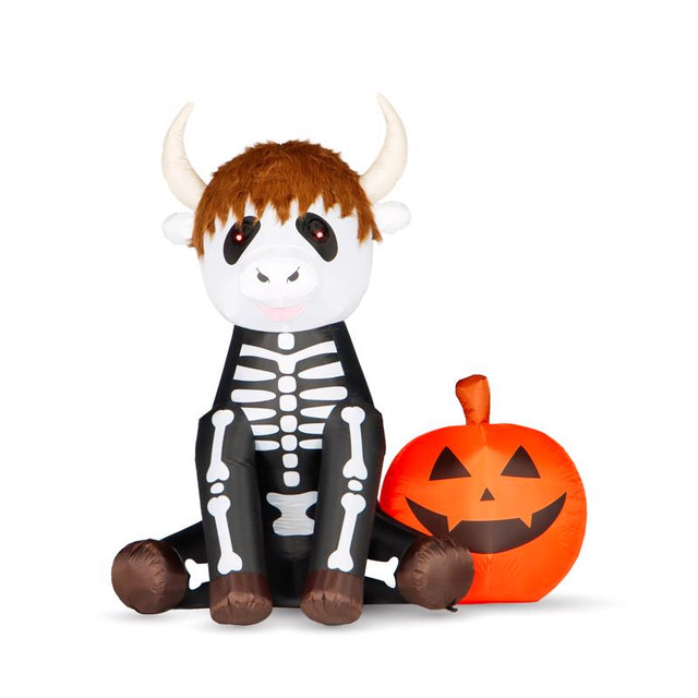 Seasonal Creations 5 ft. Prelit Highland Cow Inflatable