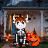 Seasonal Creations 5 ft. Prelit Highland Cow Inflatable
