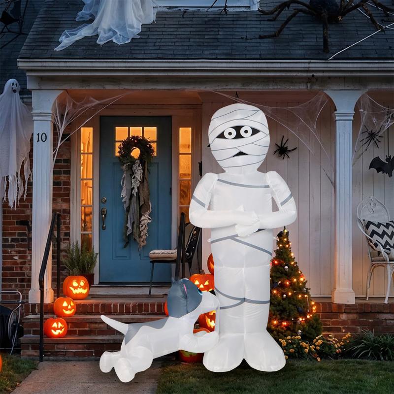 Seasonal Creations 6 ft. Prelit Mummy/Puppy Inflatable