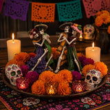 Gerson Resin Day of the Dead Dancing Couple Halloween Decor