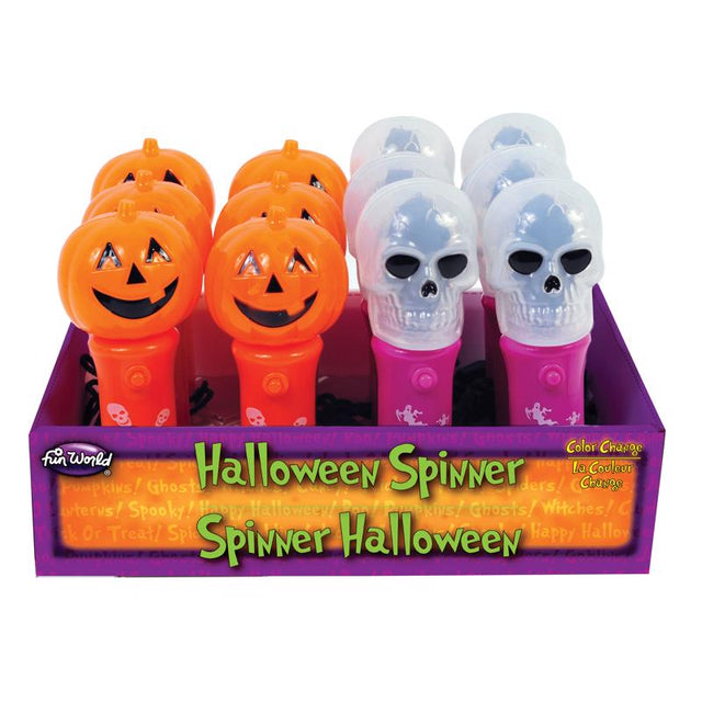 Fun World Pumpkin and Skull Halloween Mini Spinner