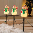 Celebrations LED Warm White Snowman 8 in. Pathway Decor