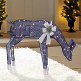 Celebrations LED Warm White Feeding Deer 33 in. Yard Decor