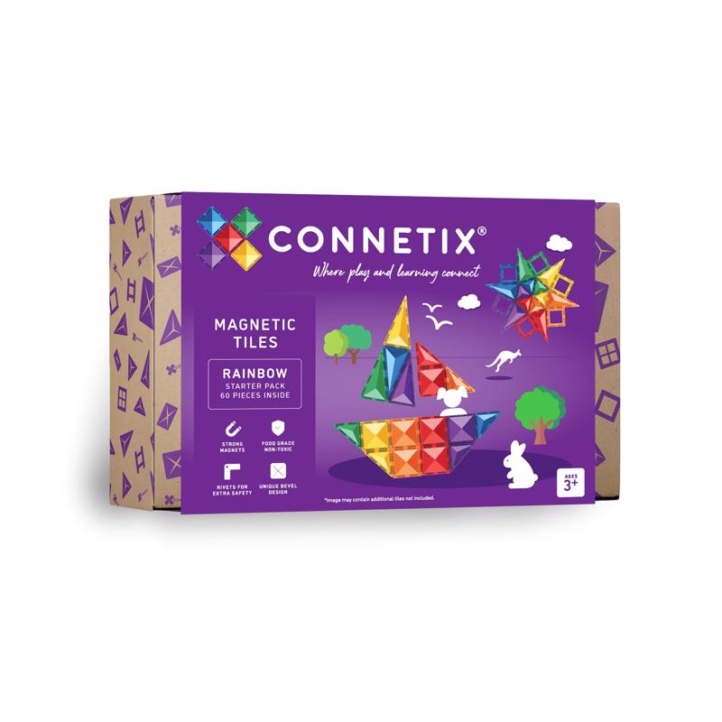CONNETIX Magnetic Tiles Multicolor 60 pc