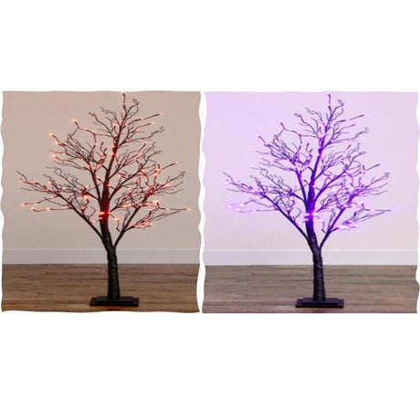 Celebrations Orange/Purple 102 ct 6 ft. LED Prelit Halloween Decor