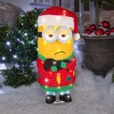 Universal Holiday Tinsel Sculpture Minion Kevin 12 in. Yard Decor