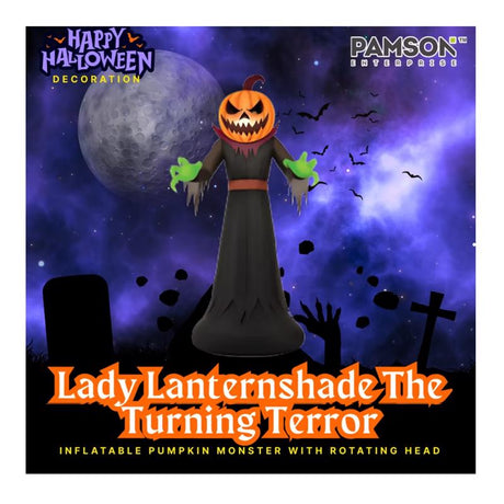 Pamson 12 ft. LED Prelit Lady Lanternshade The Turning Terror Inflatable