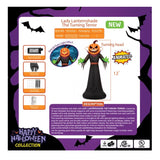 Pamson 12 ft. LED Prelit Lady Lanternshade The Turning Terror Inflatable