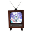 Glory Haus Large Retro TV with Christmas Scene Table Decor