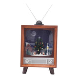 Glory Haus Large Retro TV with Christmas Scene Table Decor