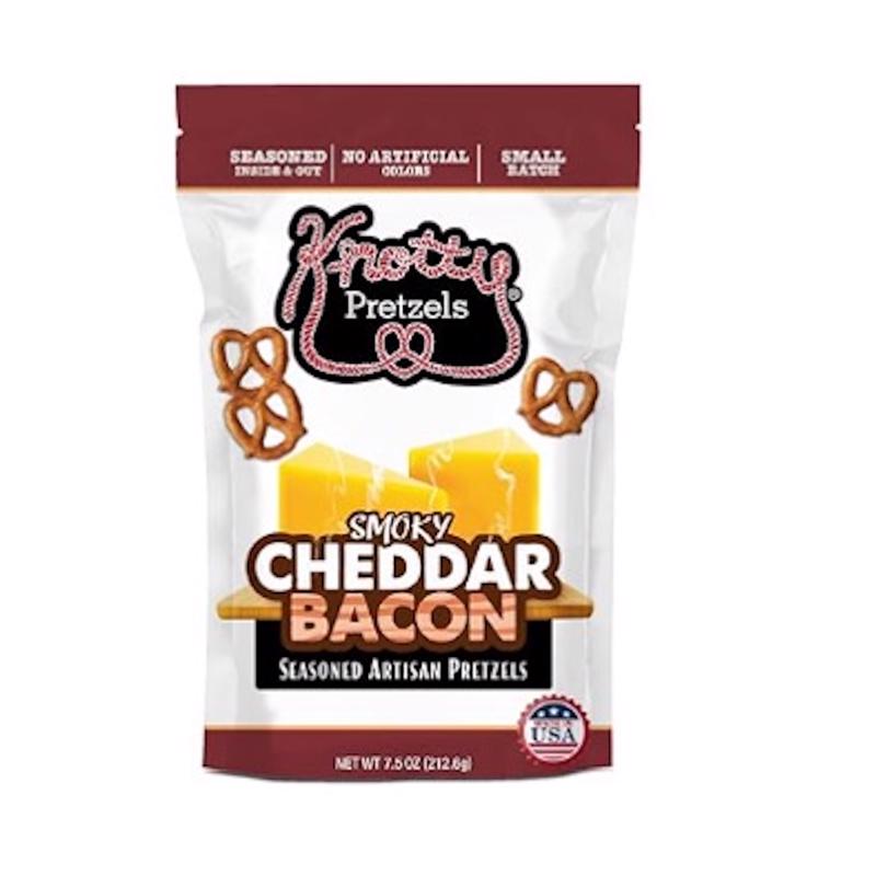 Knotty Pretzels Smokey Cheddar Bacon Pretzels 7.5 oz Pouch