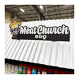 14 in. H X 0.5 in. W X 40 in. L Black Meat Church Canopy Topper PVC