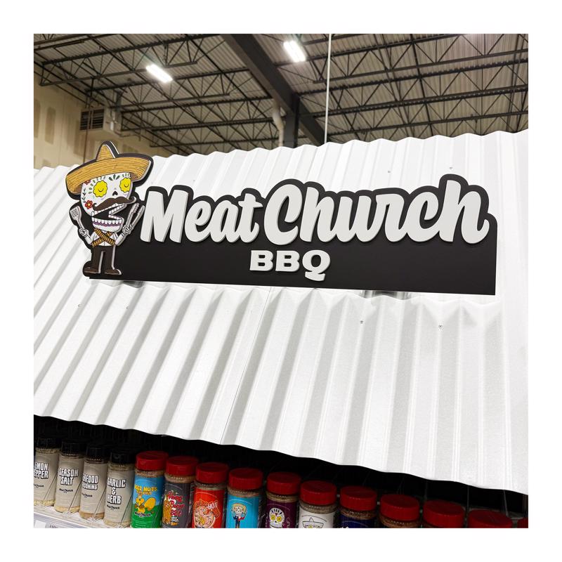 14 in. H X 0.5 in. W X 40 in. L Black Meat Church Canopy Topper PVC