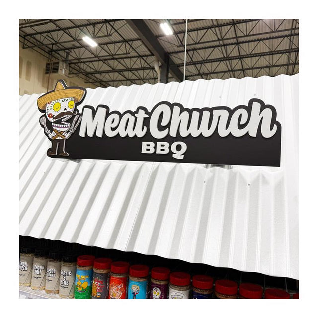 14 in. H X 0.5 in. W X 40 in. L Black Meat Church Canopy Topper PVC
