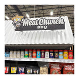 14 in. H X 0.5 in. W X 40 in. L Black Meat Church Canopy Topper PVC