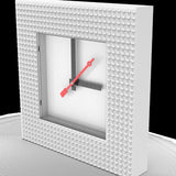 LEGO Time by IQHK Wall Clock Building Set White
