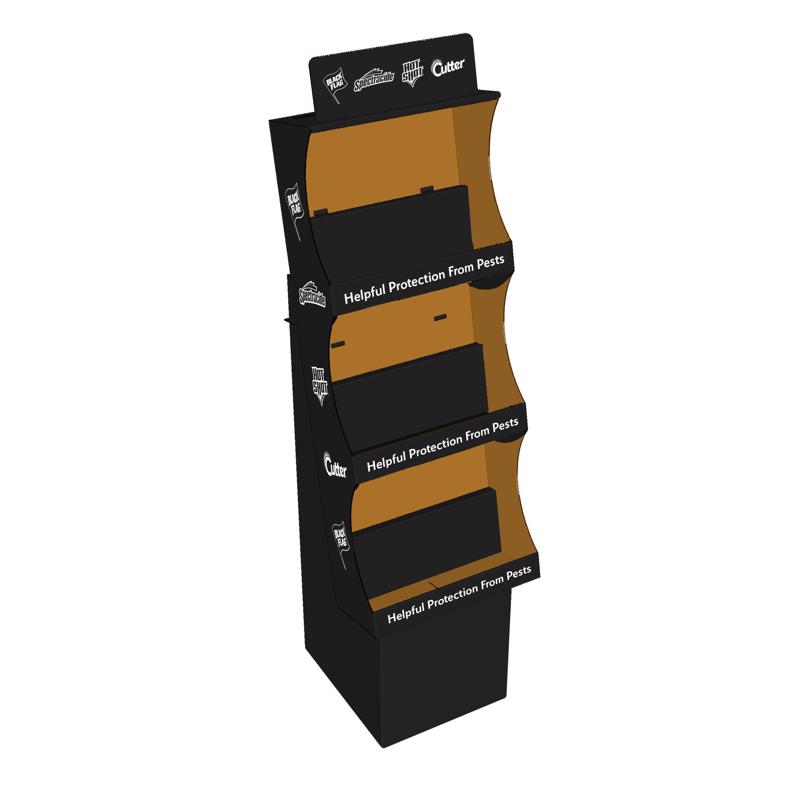 51.25 in. H X 14.00 in. W X 13.25 in. L Black Side wing display