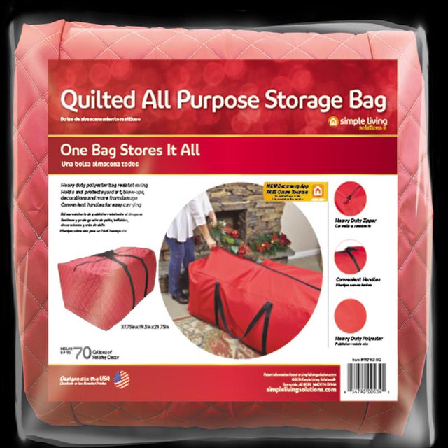 Simple Living Solutions Quilted Storage Bag 33.75 in. H X 19.5 in. W X 21.75 in. D