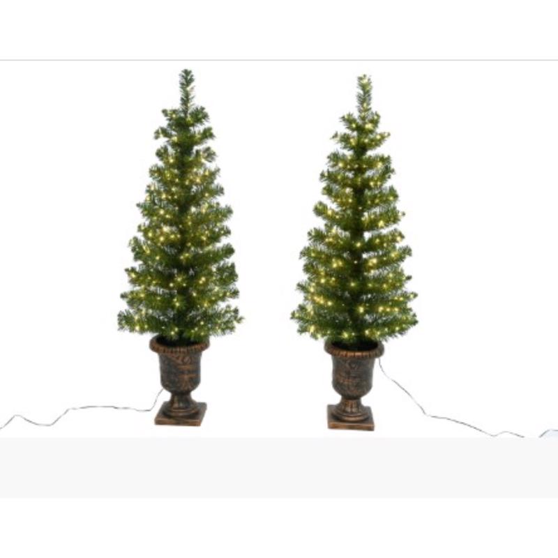 Celebrations 3-1/2 ft. Slim LED 304 ct Cascading Twinkle Entrance Tree