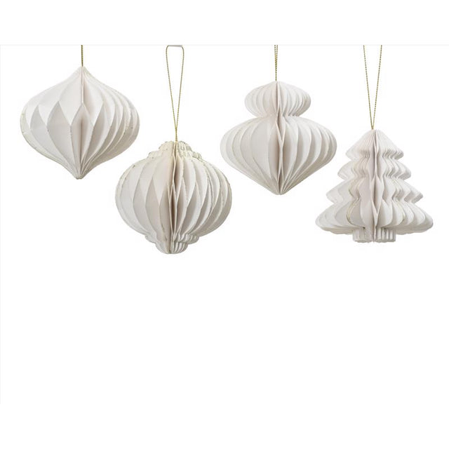 Decoris White Paper Ornament