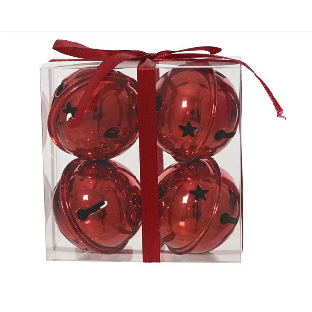 Decoris red Bells Hanging Decor