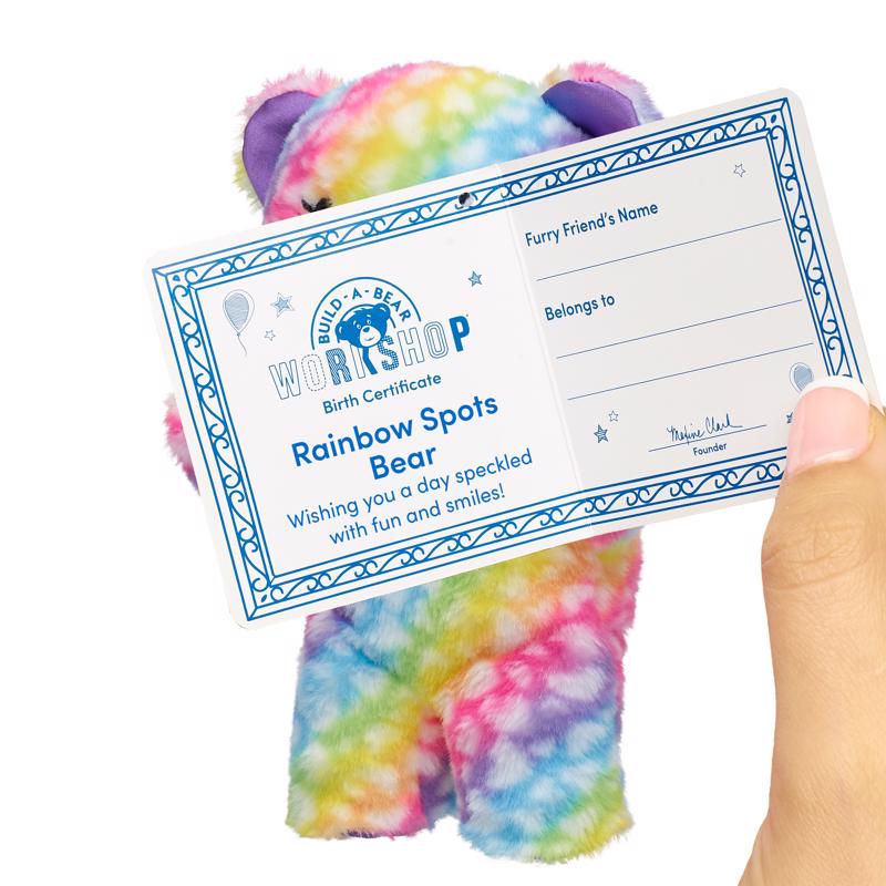 Build-A-Bear Mini Beans Rainbow Bear Plush Toy