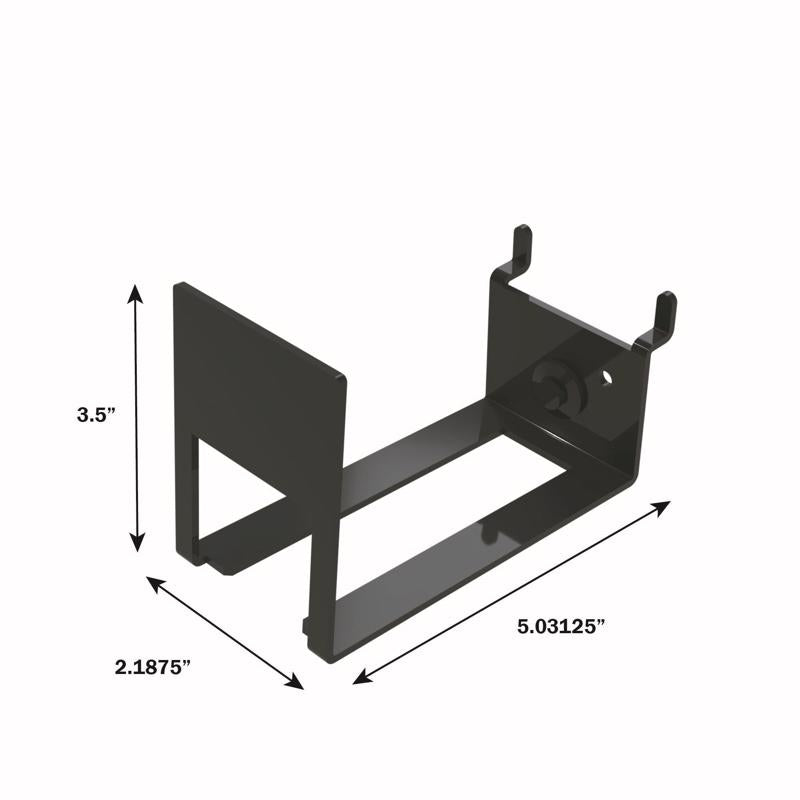 3 in. H X 2 in. W X 5 in. D Black Metal WATER HEATER CONNECTOR HOOK Pegboard Display
