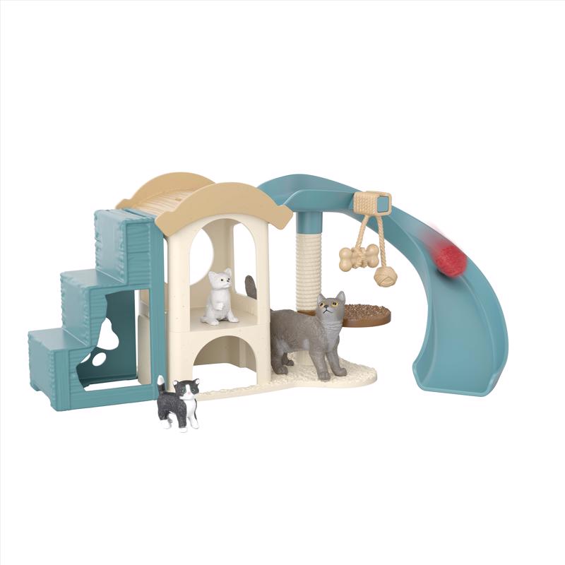 Schleich Playfun with Cats Toy Playset 12 pc