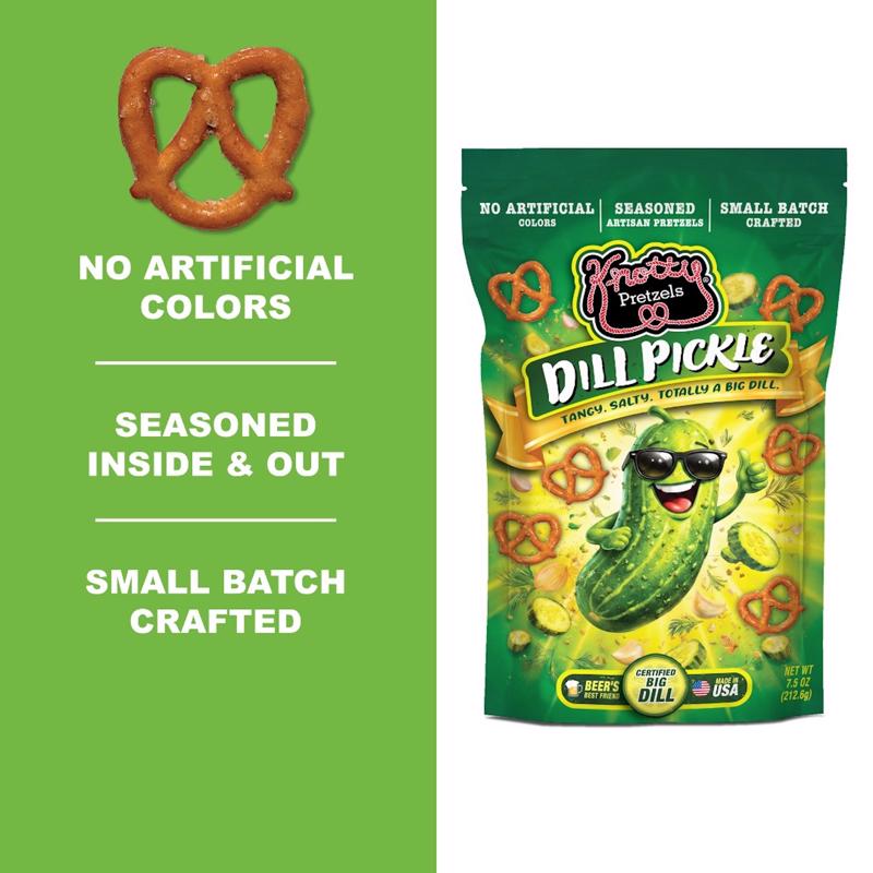Knotty Pretzels Dill Pickle Pretzels 7.5 oz Pouch