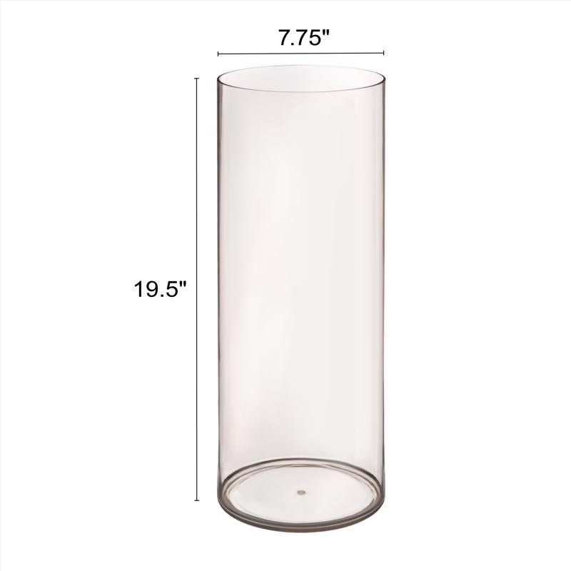 Creative Co-Op Clear Cylinder Table Decor 20 in.