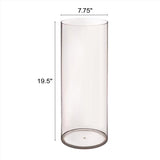 Creative Co-Op Clear Cylinder Table Decor 20 in.