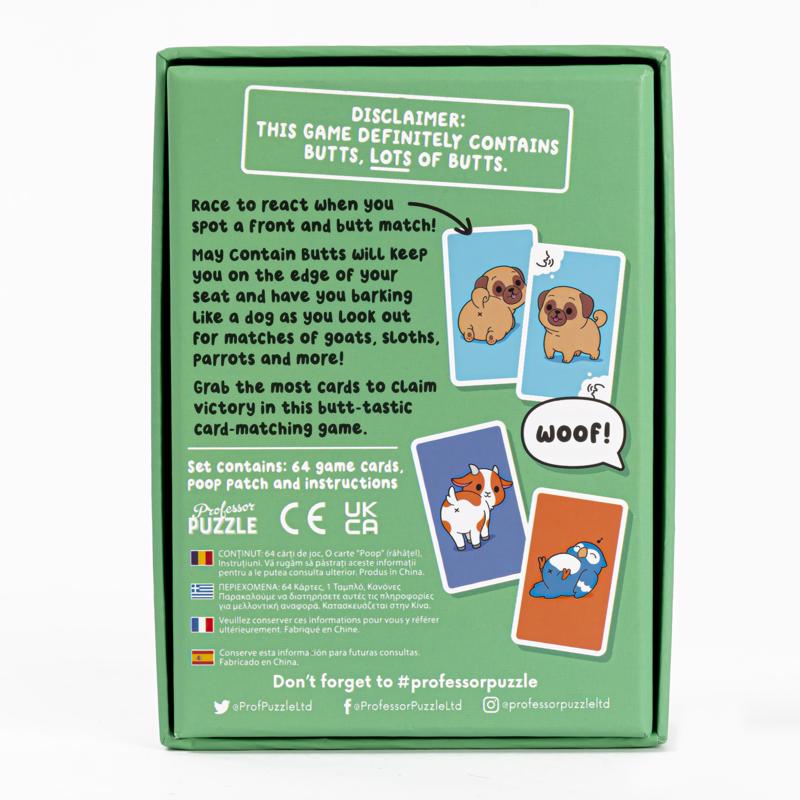 Professor Puzzle May Contain Butts Card Game 64 pc