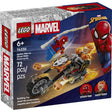 LEGO MARVEL Spider-Man VS. Ghost Rider Motorcycle Building Set Multicolor 72 pc