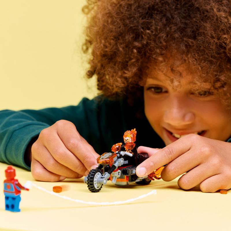LEGO MARVEL Spider-Man VS. Ghost Rider Motorcycle Building Set Multicolor 72 pc