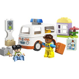 LEGO Duplo Ambulance and Driver Building Set Multicolor 19 pc
