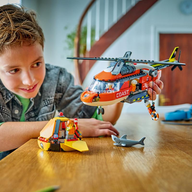 LEGO City Coast Guard Helicopter Building Set Multicolor 551 pc