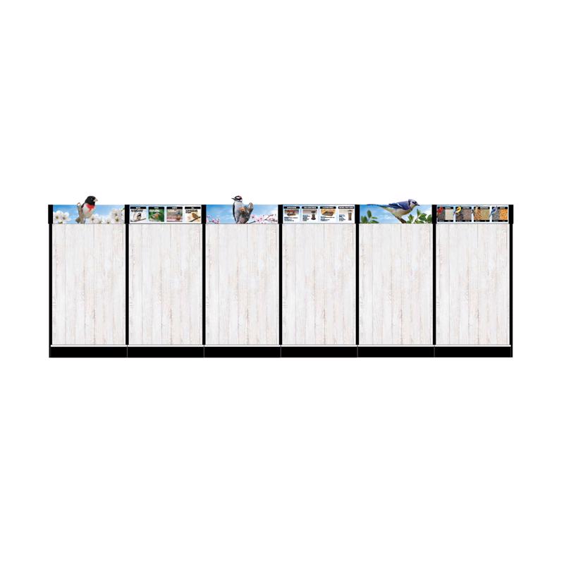 96 in. H X 288 in. W X 16 in. D Multicolor Plastic Bird Nest - 24ft Inline Bird Decor Kit Display