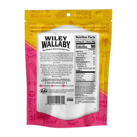 Wiley Wallaby Watermelon & Lemonade Licorice Candy 10 oz