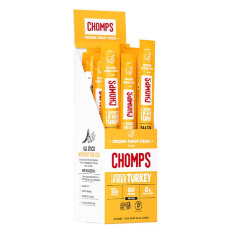 Chomps Turkey Meat Sticks 1.15 oz Pegged