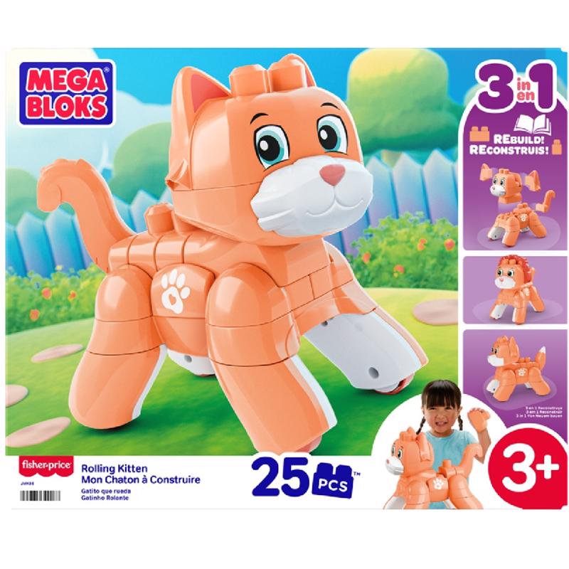 Mega Bloks Rolling Kitten Building Set