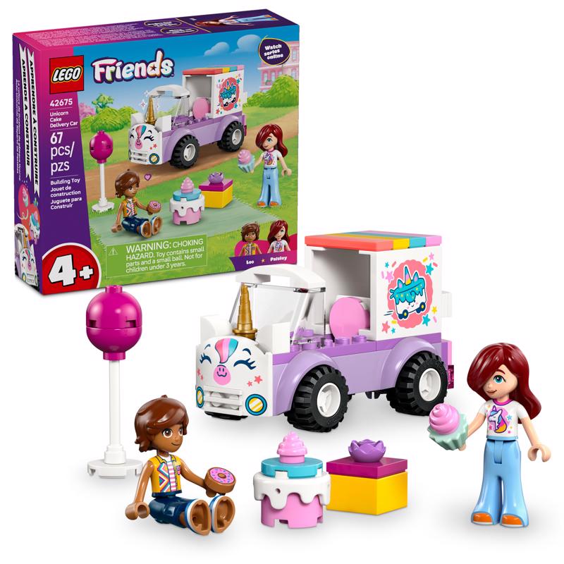 LEGO Friends Unicorn Cake Delivery Car Building Set Multi 67 pc