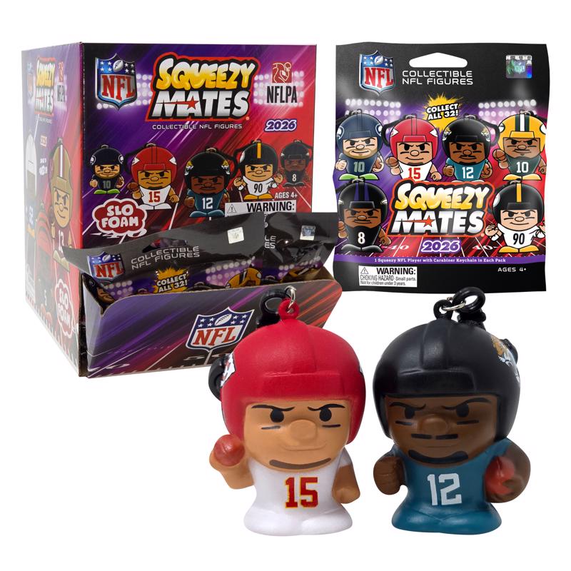 Party Animal Squeezymates Football Collectible Figure Multi 1 pc