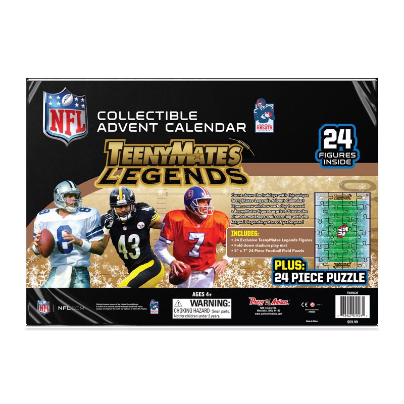 Party Animal Teenymates Football Advent Calendar Multicolor 24 pc
